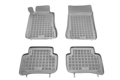 Λαστιχένια πατάκια Rezaw Plast για MERCEDES C-Class W203 (2000-2007)- τύπου σκαφάκι - γκρι - 4τμχ.