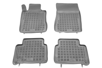 Λαστιχένια πατάκια Rezaw Plast για MERCEDES E-Class W211 / CLS C219 (2002-2010) - τύπου σκαφάκι - γκρι - 4τμχ.