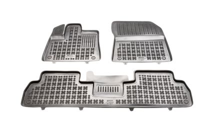 Λαστιχένια πατάκια για CITROEN Berlingo (2018+) / FIAT Doblo (2022+) / OPEL Combo E (2018+) / PEUGEOT Rifter / Partner (2018+) / TOYOTA Proace CITY VERSO (2019+) - 2 μπροστινά και 1 πισινό - σκαφάκια