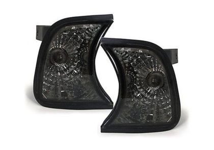 Φλας δίπλα στο φανάρι για BMW E34 (1989-1995) - μαύρο χρωμίου - σετ 2τμχ.