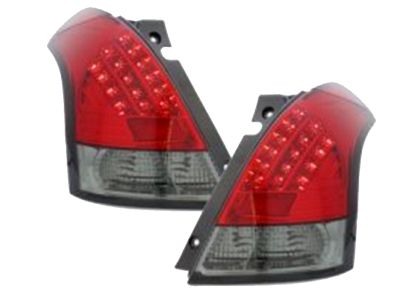 Πίσω φανάρια led για Suzuki Swift (2005-2010) - chrome - σετ 2τμχ.