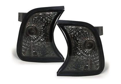 Φλας δίπλα στο φανάρι BMW E34 (1989-1995)  limousine / touring  - μαύρο χρωμίου - σετ 2τμχ.