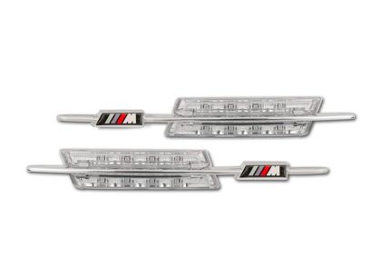 Led φλας για BMW E46 / E60 / E90 M-look (2003-2008) - χρωμίου - σετ 2τμχ.