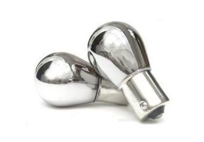 Universal χρωμιωμένη λάμπα για φλας BA15S - σετ 2τμχ.