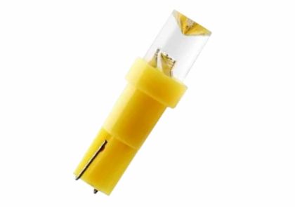 Led λάμπα τύπου T5 12V/1.2W κίτρινη - 1τμχ.