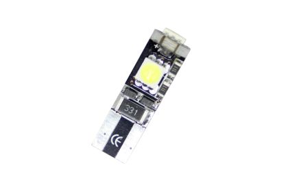 LEd λάμπα τύπου Τ10 με 3 SMD led - CANBUS 6000K - 1τμχ.