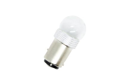 Led λάμπα  BA15S me 5W CREE led γυάλινο διπλού φωτισμού λευκή - 1τμχ.