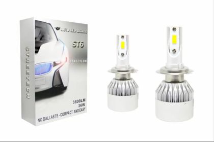 Led λάμπες Η7 για μεσαία ή μεγάλα φώτα 7600 lumen , 36 Watt - COB 6000K - 2τμχ.