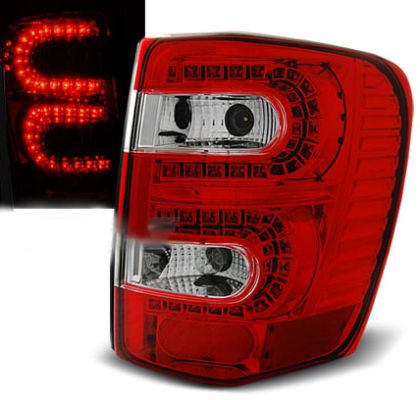 Πίσω φανάρια led για  Jeep Grand Cherokee (1999-2005) - chrome - σετ 2τμχ.