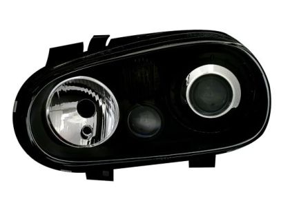 Φανάρια εμπρός για Vw Golf IV R32 - μαύρα , χωρίς λάμπες (Η7) - σετ 2τμχ.