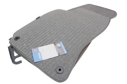 Πατάκια μοκέτα για Vw Passast B5 / B5.5 (1997-2005) γκρι με στρόγγυλα κουμπώματα - 4τμχ.