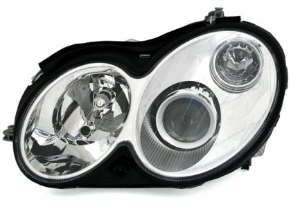 Φανάρια εμπρός angel eyes για Mercedes CLK W209 / C209 (2003-2009) , χωρίς λάμπες (Η7) - σετ 2τμχ.