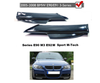 Splitter εμπρός προφυλακτήρα μαύρο πλαστικό γυαλιστερό - Bmw BMW M-TECH E90 (2005-2008)