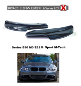 Splitter εμπρός προφυλακτήρα μαύρο πλαστικό γυαλιστερό - Bmw BMW M-TECH E90 (2008-2012)