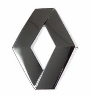 Σήμα χρωμίου πλαστικό pvc κουμπωτό 9,5x7cm - Renault