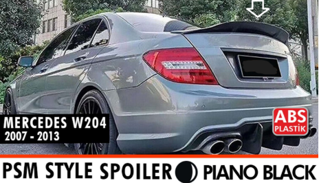Αεροτομή πορτ μπαγκάζ μαύρο πλαστικό γυαλιστερό - Mercedes Benz W204 2007-2014