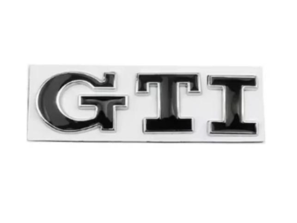 Αυτοκόλλητο μεταλλικό ανάγλυφο μαύρο - GTi