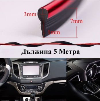 Χρώμιο λωρίδα για εσωτερική διακόσμηση 5m