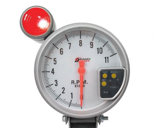 Στροφόμετρο Λευκό 5" 120mm - Dragon Gauge