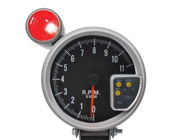 Στροφόμετρο Μαύρο 5" 120mm - Dragon Gauge