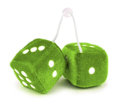 Ζάρια πράσινα κρεμαστά διακοσμητικά με άρωμα λεμόνι