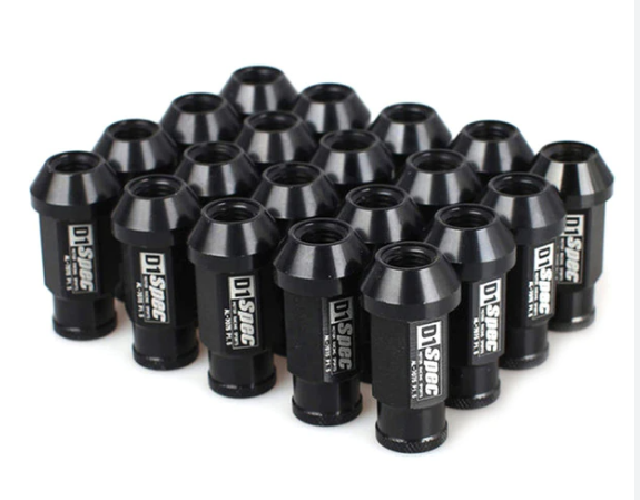 Αγωνιστικά μπουλόνια αυτοκινήτου μαύρα D1 Spec