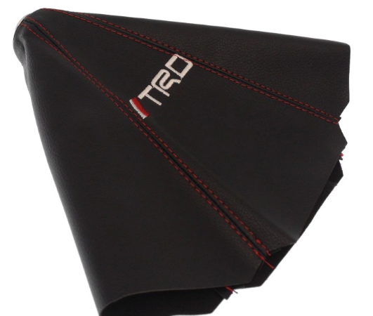 Φυσούνα λεβιέ ταχυτήτων μαύρη με κόκκινες ραφές - TRD (replica)