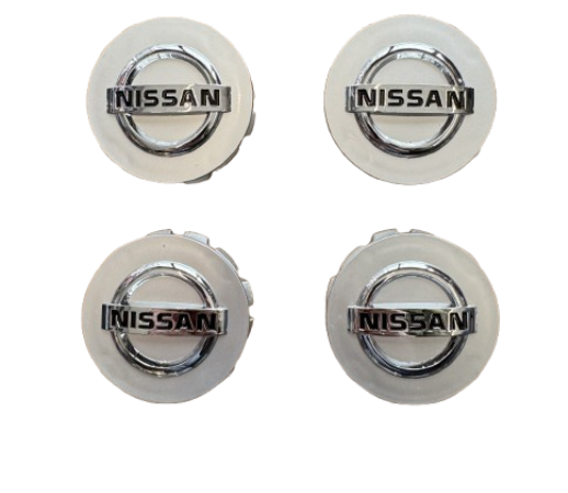 Τάπες για κέντρο ζάντας ασημί 71mm - Nissan