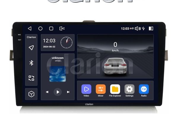 CLARION GL74028B Οθόνη OEM Multimedia Αυτοκινήτου για Toyota Auris 2007 > 2012 (CarPlay/AndroidAuto/BT/GPS/WIFI/GPRS)