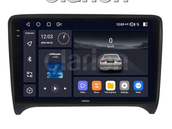 CLARION GL74078 Οθόνη OEM Multimedia Αυτοκινήτου για AUDI TT  2007 > 2014 (CarPlay/AndroidAuto/BT/GPS/WIFI/GPRS)