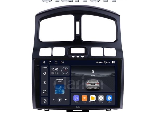 CLARION GL74317 Οθόνη OEM Multimedia Αυτοκινήτου για Hyundai SantaFe 2004 > 2006 (CarPlay/AndroidAuto/BT/GPS/WIFI/GPRS)