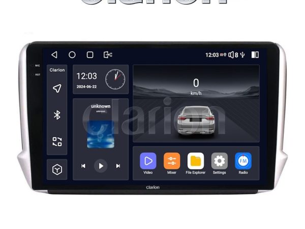 CLARION GL74374 Οθόνη OEM Multimedia Αυτοκινήτου για PEUGEOT 208-2008 2012>  (CarPlay/AndroidAuto/BT/GPS/WIFI/GPRS)
