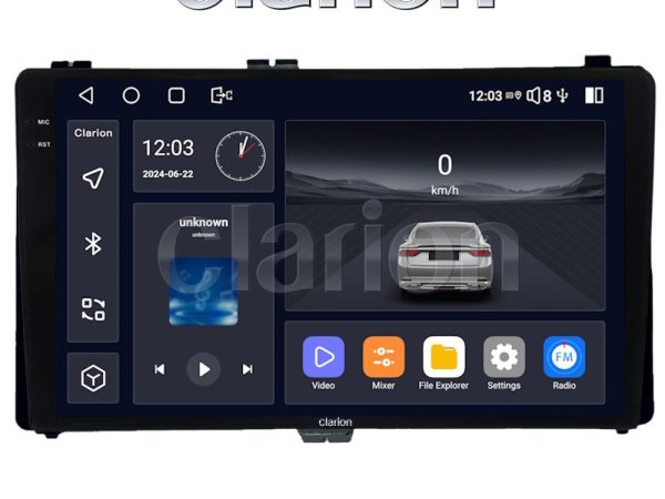 CLARION GL74418 Οθόνη OEM Multimedia Αυτοκινήτου για Toyota Auris '15> & Corolla '17-'19 (CarPlay/AndroidAuto/BT/GPS/WIFI/GPRS)