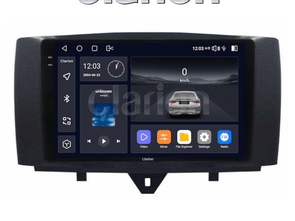 CLARION GL74587 Οθόνη OEM Multimedia Αυτοκινήτου για SMART ForTwo 2011> 2015 (CarPlay/AndroidAuto/BT/GPS/WIFI/GPRS)