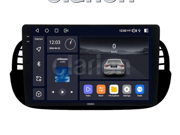 CLARION GL75315B Οθόνη OEM Multimedia Αυτοκινήτου για Fiat 500 2007 > 2016 (CarPlay/AndroidAuto/BT/GPS/WIFI/GPRS)