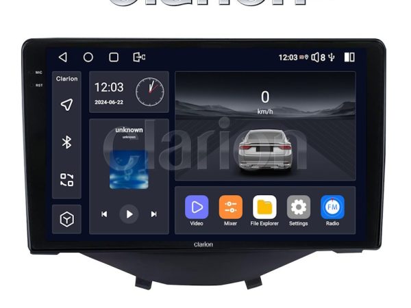 CLARION GL75564B Οθόνη OEM Multimedia Αυτοκινήτου για Toyota Aygo 2014 > Citroen C1 2014 > Peugeot 107 2014 > (CarPlay/AndroidAuto/BT/GPS/WIFI/GPRS)