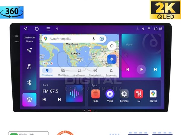 LM Digital - LM D8910 GPS Οθόνη Αυτοκινήτου Universal τυπου tablet (CarPlay/AndroidAuto/BT/GPS/WIFI/GPRS)