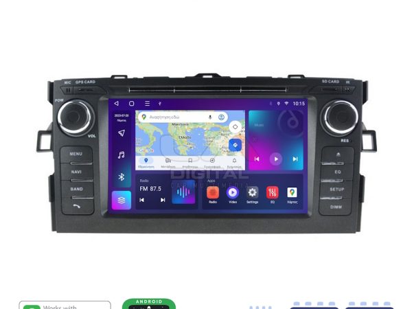 LM Digital - LM Q8028 GPS Οθόνη OEM Multimedia Αυτοκινήτου για TOYOTA AURIS 2007 > 2012 (CarPlay/AndroidAuto/BT/GPS/WIFI/GPRS)