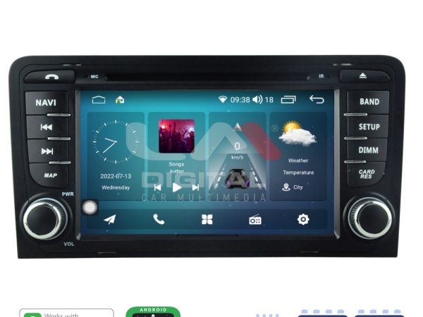 LM Digital - LM Q8049 GPS Οθόνη OEM Multimedia Αυτοκινήτου για Audi A3 2003>2012 (CarPlay/AndroidAuto/BT/GPS/WIFI/GPRS)