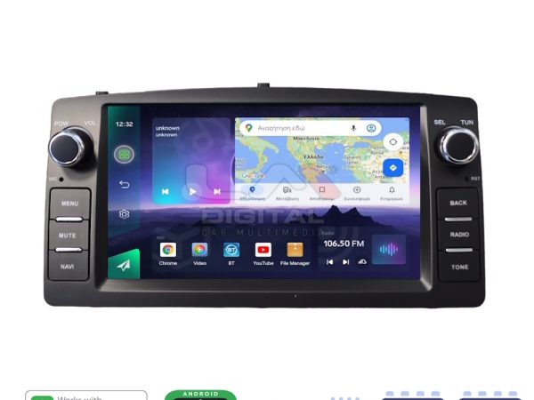LM Digital - LM T8010 GPS Οθόνη OEM Multimedia Αυτοκινήτου για Toyota Corolla 2000 > 2007 (CarPlay/AndroidAuto/BT/GPS/WIFI/GPRS)