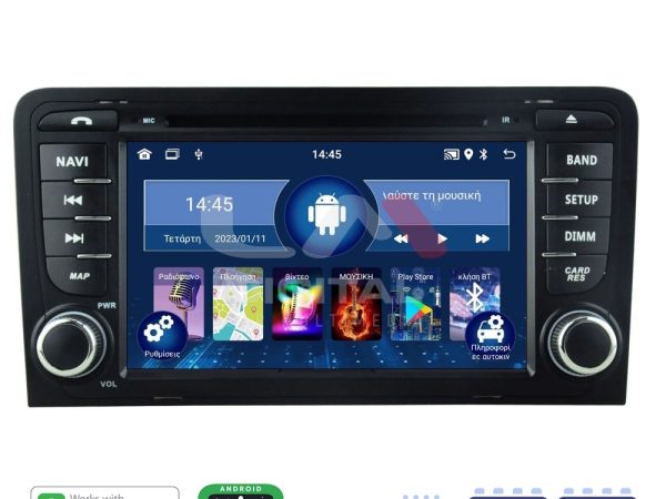 LM Digital - LM V4049 GPS Οθόνη OEM Multimedia Αυτοκινήτου για Audi A3 2003>2012 (CarPlay/AndroidAuto/BT/GPS/WIFI/GPRS)