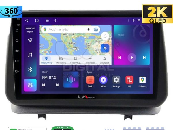 LM Digital - LM ZB8319 GPS Οθόνη OEM Multimedia Αυτοκινήτου για Renault Clio III 2005 > 2011 (CarPlay/AndroidAuto/BT/GPS/WIFI/GPRS)