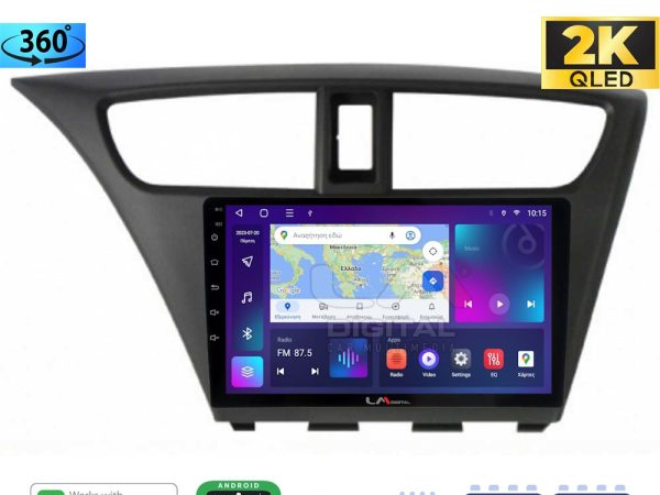 LM Digital - LM ZB8389 GPS Οθόνη OEM Multimedia Αυτοκινήτου για Honda Civic 2012 > 2016 (CarPlay/AndroidAuto/BT/GPS/WIFI/GPRS)