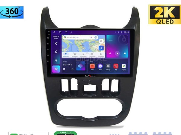 LM Digital - LM ZB8432B GPS Οθόνη OEM Multimedia Αυτοκινήτου για Dacia Duster 2006 > 2012 (CarPlay/AndroidAuto/BT/GPS/WIFI/GPRS)