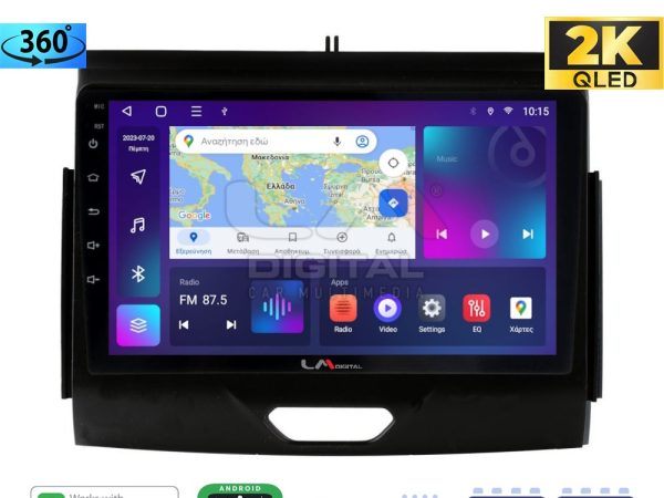 LM Digital - LM ZB8576B GPS Οθόνη OEM Multimedia Αυτοκινήτου για FORD RANGER 2015>2020 (CarPlay/AndroidAuto/BT/GPS/WIFI/GPRS)