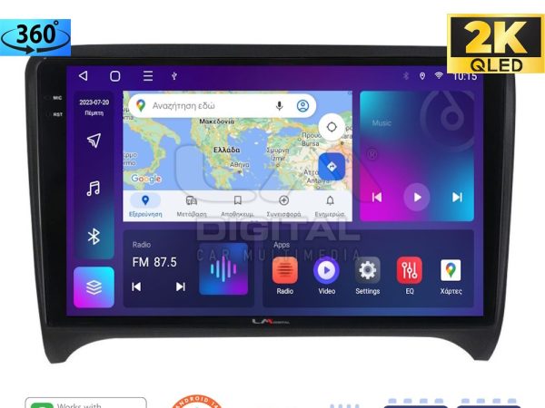LM Digital - LM ZD8078 GPS Οθόνη OEM Multimedia Αυτοκινήτου για AUDI TT  2007 > 2014 (CarPlay/AndroidAuto/BT/GPS/WIFI/GPRS)