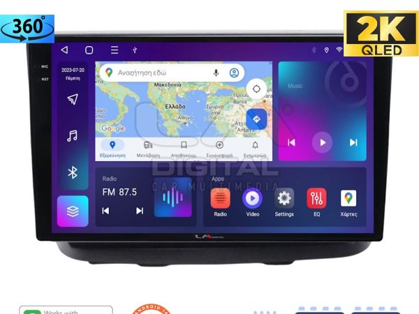 LM Digital - LM ZD8210 GPS Οθόνη OEM Multimedia Αυτοκινήτου για Fiat Doblo 2002 > 2007 (CarPlay/AndroidAuto/BT/GPS/WIFI/GPRS)