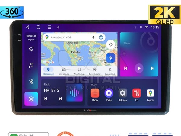 LM Digital - LM ZD8312 GPS Οθόνη OEM για Mitsubishi Outlander 2001 > 2006 με 8Core 3GB/32GB και 2K οθόνη (CarPlay/AndroidAuto/BT/GPS/WIFI/GPRS)