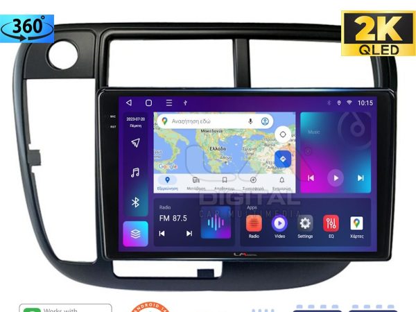 LM Digital - LM ZD8377 GPS Οθόνη OEM Multimedia Αυτοκινήτου για Honda Civic 1999 > 2001 (CarPlay/AndroidAuto/BT/GPS/WIFI/GPRS)