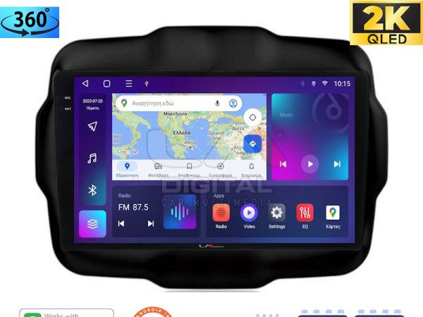LM Digital - LM ZD8952 GPS Οθόνη OEM Multimedia Αυτοκινήτου για RENEGADE 2014> (CarPlay/AndroidAuto/BT/GPS/WIFI/GPRS)